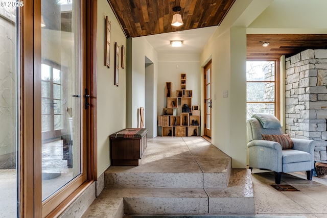 85789 Allbritain Ln, Eugene, OR 97405 - corridor with wooden ceiling