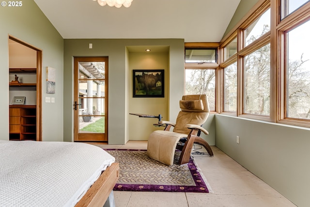 85789 Allbritain Ln, Eugene, OR 97405 - bedroom featuring multiple windows and lofted ceiling