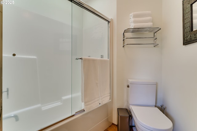 85789 Allbritain Ln, Eugene, OR 97405 - bathroom featuring enclosed tub / shower combo and toilet