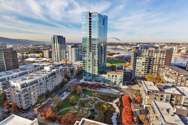 view of city featuring a water view