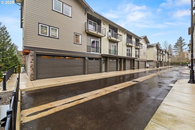 view of road with a residential view