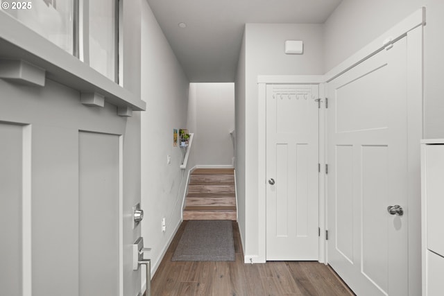 foyer featuring hardwood / wood-style flooring