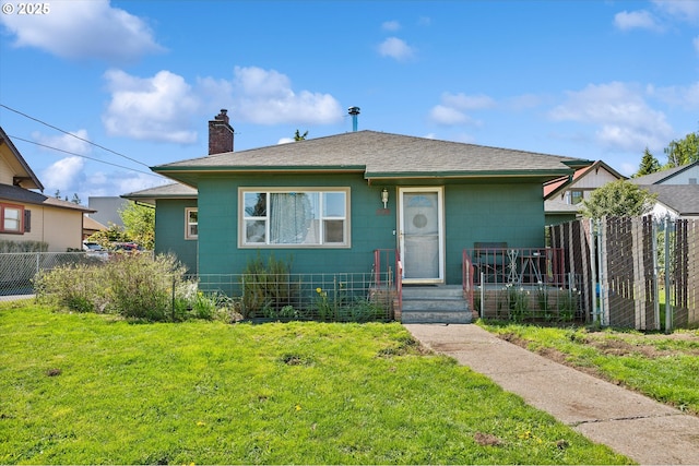 208 E 3rd St, Molalla, OR 97038 - bungalow-style house with a chimney and roof with shingles