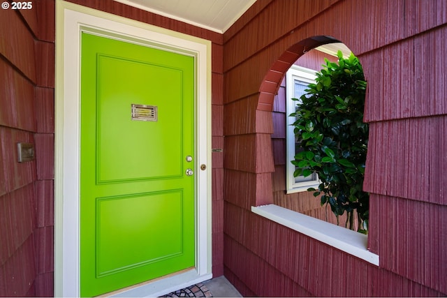 view of doorway to property
