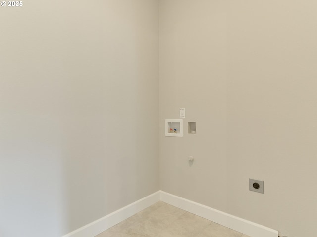 laundry area featuring hookup for a washing machine and electric dryer hookup