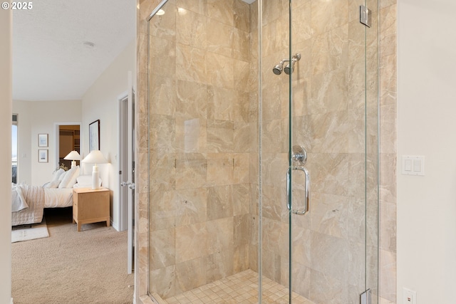 bathroom featuring walk in shower