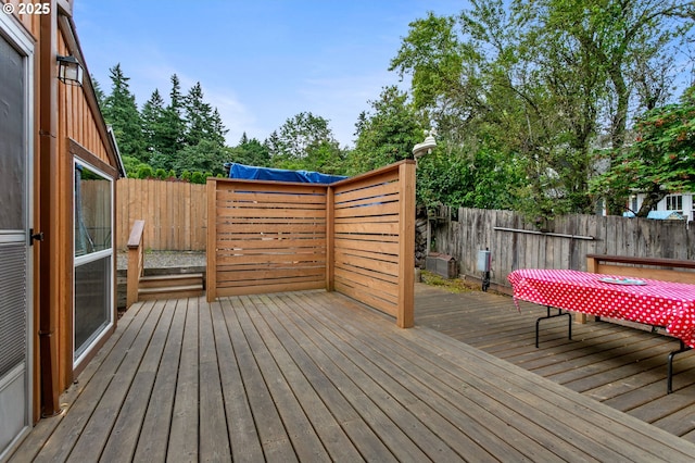 10315 SW 28th Ave, Portland, OR 97219 - wooden terrace featuring a fenced backyard