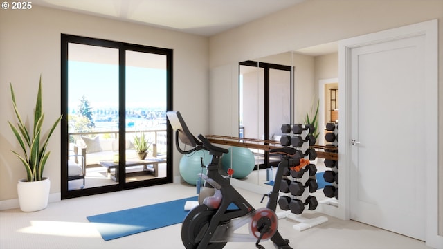 view of workout room