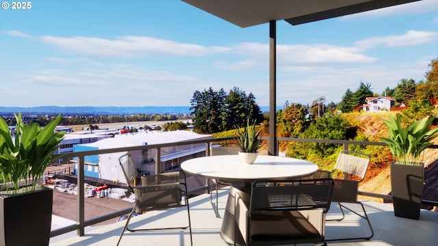 balcony with outdoor dining space