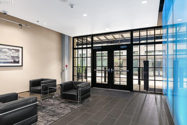 1400 NW Irving St Unit 715, Portland, OR 97209 - lobby with recessed lighting and a surveillance system