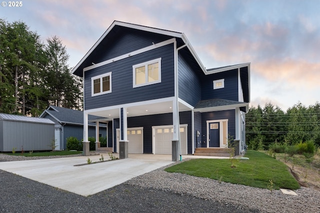 view of front of house featuring a garage