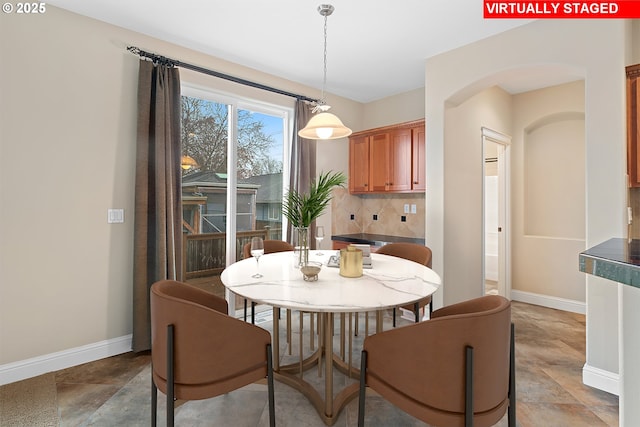 view of dining area