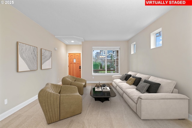 view of carpeted living room