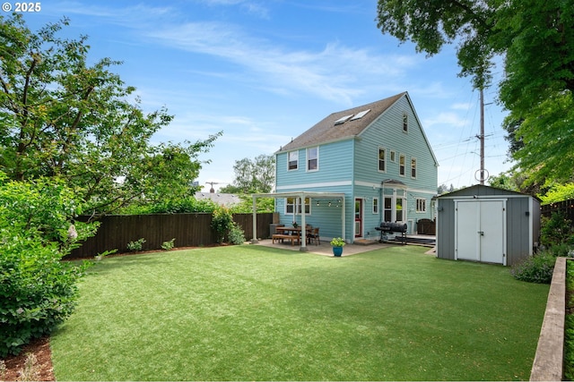 17 S Curry St, Portland, OR 97239 - back of house with a patio area and roof with shingles