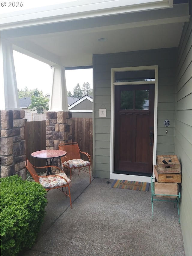 view of doorway to property