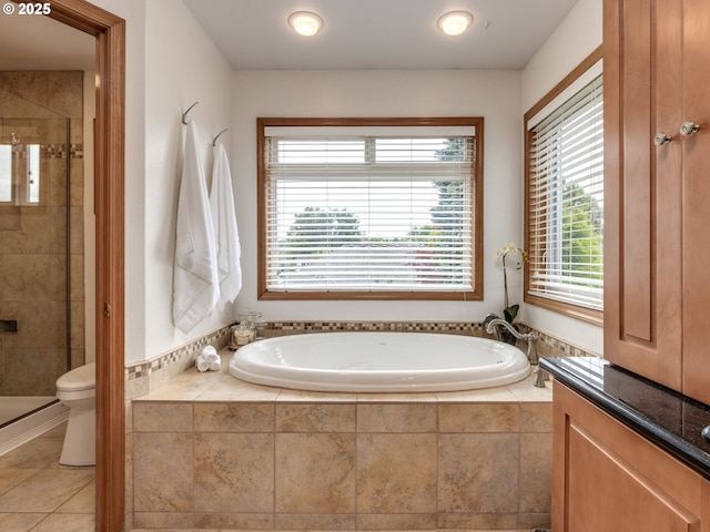 29643 SW Young Way, Wilsonville, OR 97070 - full bath with a bath, a shower stall, tile patterned floors, and vanity