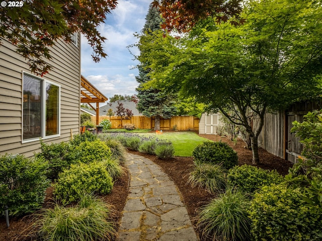 29643 SW Young Way, Wilsonville, OR 97070 - fenced backyard featuring a storage shed