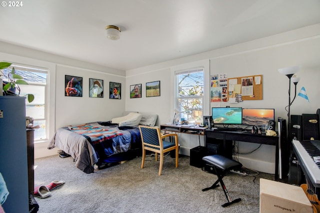 view of carpeted bedroom