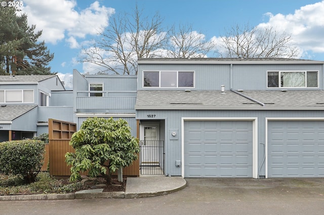 view of property featuring a garage