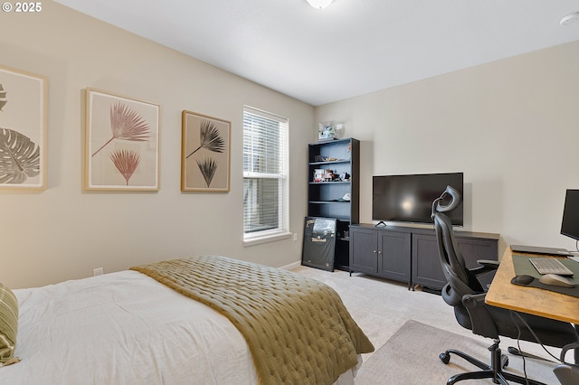 595 Springtree Ln, West Linn, OR 97068 - bedroom featuring light colored carpet, an office area, and baseboards
