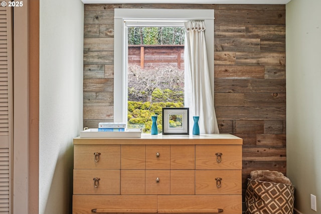 interior details with wooden walls