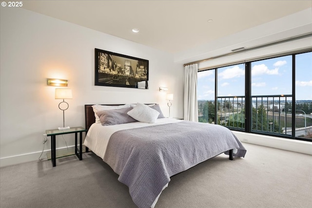 view of carpeted bedroom