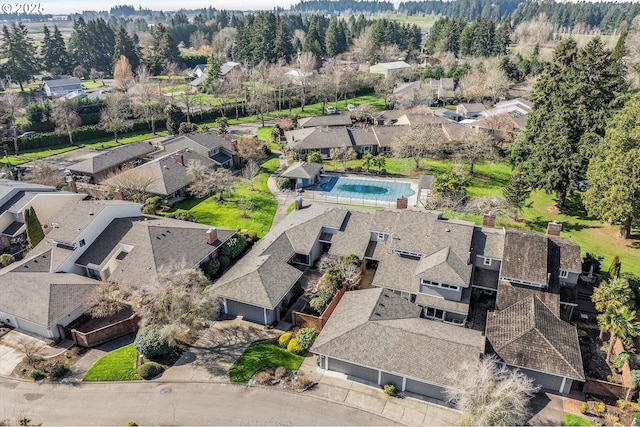 bird's eye view featuring a residential view