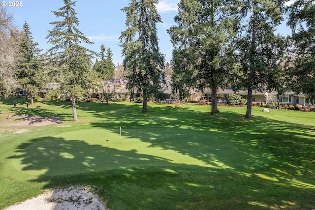 view of home's community with a lawn