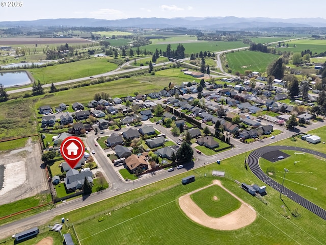 788 SE Meadows Loop, Sheridan, OR 97378 - bird's eye view with a rural view and a water and mountain view