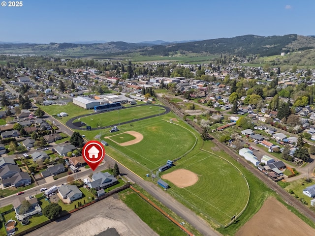 788 SE Meadows Loop, Sheridan, OR 97378 - bird's eye view with a residential view and a mountain view