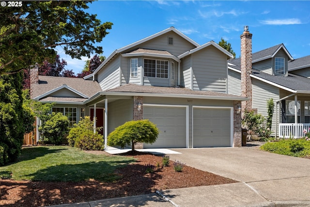 5877 NW 181st Ave, Portland, OR 97229 - traditional home featuring driveway, an attached garage, and roof with shingles