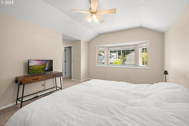 5877 NW 181st Ave, Portland, OR 97229 - carpeted bedroom featuring lofted ceiling and a ceiling fan