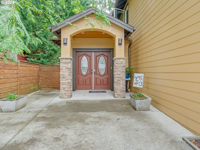 view of doorway to property