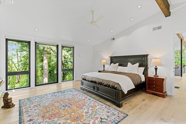 1801 NW Walmer Dr, Portland, OR 97229 - bedroom with wood finished floors, recessed lighting, and a ceiling fan