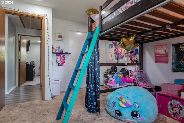 view of carpeted bedroom