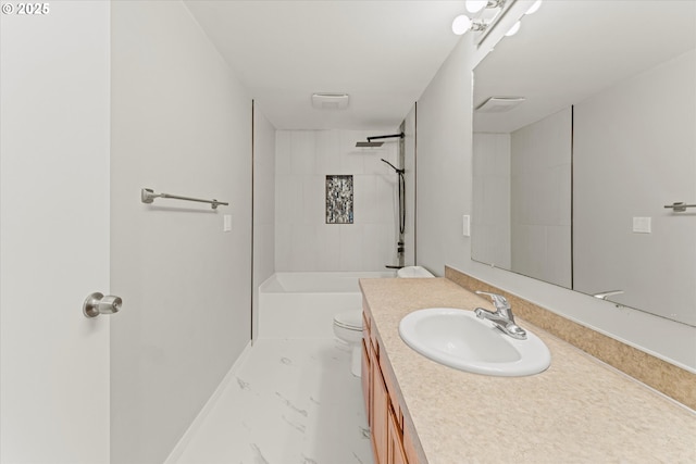 48 Eagle Crest Dr Unit 3D, Lake Oswego, OR 97035 - full bath with marble finish floors, vanity, and  shower combination