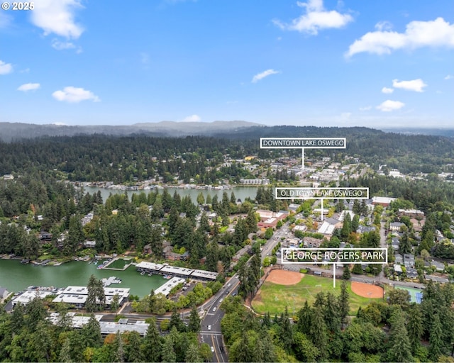 48 Eagle Crest Dr Unit 3D, Lake Oswego, OR 97035 - aerial view of property's location with a heavily wooded area and a large body of water