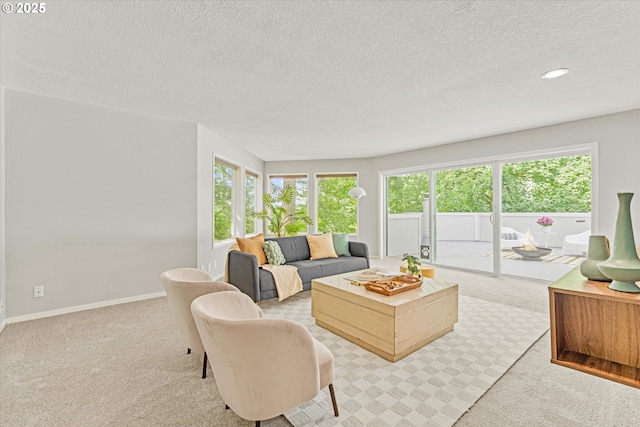 48 Eagle Crest Dr Unit 3D, Lake Oswego, OR 97035 - living room with light colored carpet and a textured ceiling