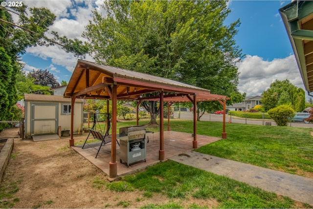 642 SW Cherry Park Rd, Troutdale, OR 97060 - surrounding community featuring a gazebo, a storage shed, and a patio area