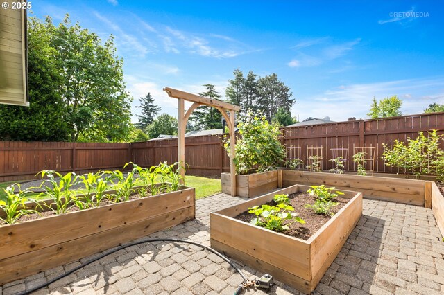2338 NE 137th Ave, Portland, OR 97230 - fenced backyard featuring a garden