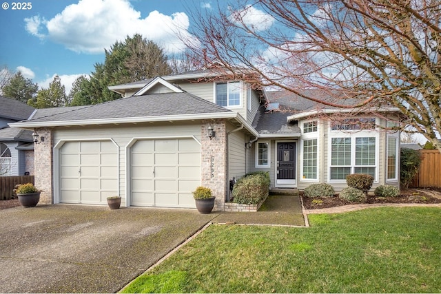 8295 SW 158th Pl, Beaverton, OR 97007 - front facade featuring a garage and a front yard