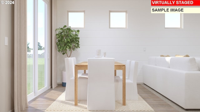 dining room featuring light wood-style flooring