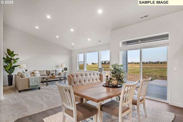 dining room featuring light hardwood / wood-style flooring