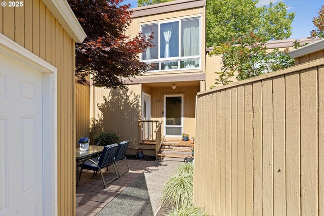 1735 NW Lakeway Ln, Beaverton, OR 97006 - doorway to property with a patio area and a balcony