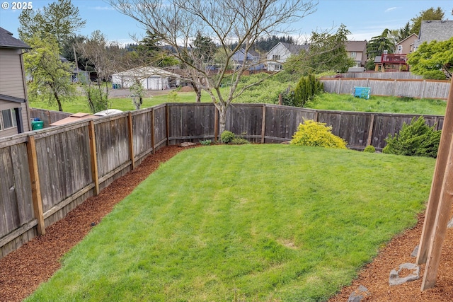 view of yard featuring a residential view