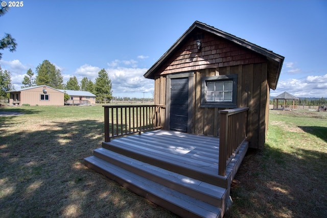 view of shed