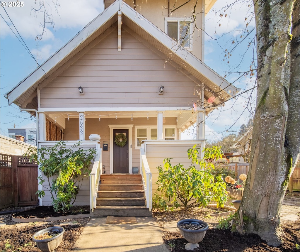 view of bungalow