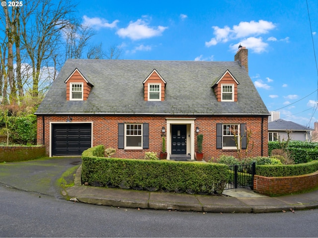 view of new england style home