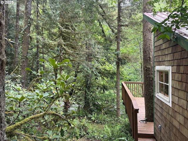26015 NE Lucia Falls Rd, Yacolt, WA 98675 - deck with a wooded view