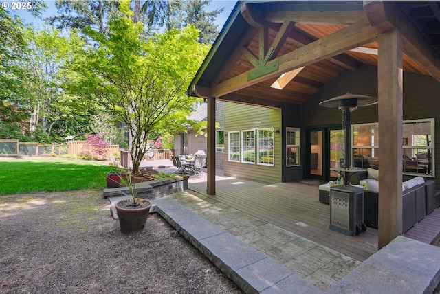 view of patio / terrace featuring a wooden deck